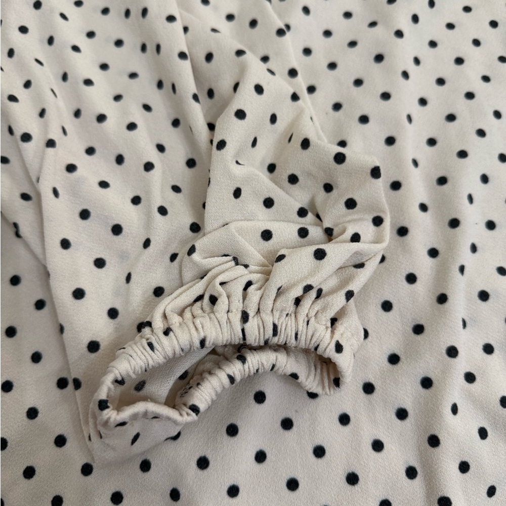 Banana Republic Black and White Polka Dot Blouse - Picture 4 of 4